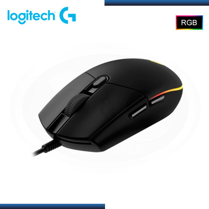 MOUSE LOGITECH G G203 BLACK RGB LIGHTSYNC 8000 DPI CONEXIÓN WIRED USB (PN:910-005790)