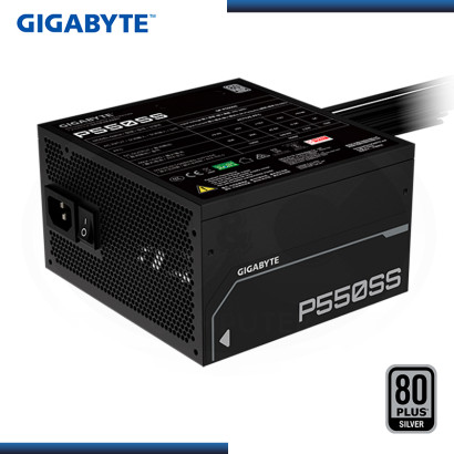 FUENTE GIGABYTE P550SS 550W BLACK 80 PLUS SILVER (PN:GP-P550SS)