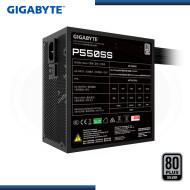 FUENTE GIGABYTE P550SS 550W BLACK 80 PLUS SILVER (PN:GP-P550SS)