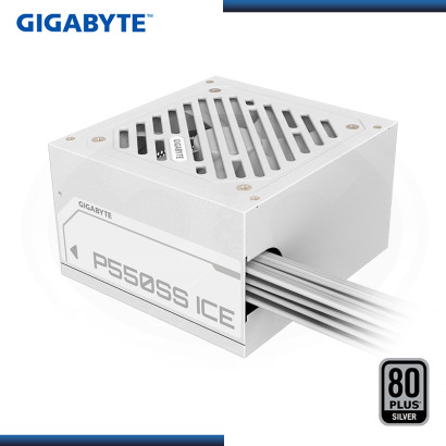 FUENTE GIGABYTE P550SS ICE 550W WHITE 80 PLUS SILVER (PN:GP-P550SS ICE)