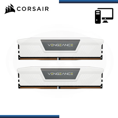 MEMORIA 32GB (16GBx2) DDR5 CORSAIR VENGEANCE WHITE BUS 6000MHz (PN:CMK32GX5M2E6000C36W)