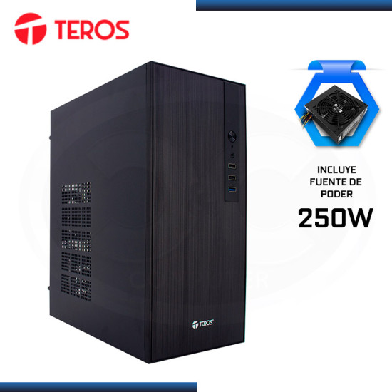 CASE TEROS TE-1034S BLACK CON FUENTE 250W USB 3.0/USB 2.0