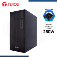CASE TEROS TE-1034S BLACK CON FUENTE 250W USB 3.0/USB 2.0