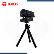 WEBCAM TEROS TE-9072 2K MICROFONO INCORPORADO + TRIPODE CONEXIÓN USB 2.0 (PN:TE-9072)