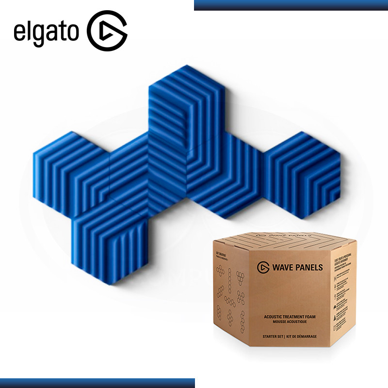 PANEL ACUSTICO DE ESPUMA ELGATO WAVE BLUE 6 UNIDADES (PN:10AAL9901)