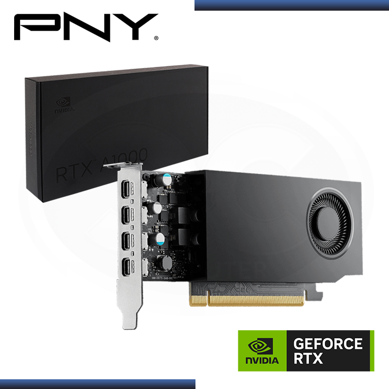 PNY NVIDIA QUADRO RTX A1000 8GB DDR6 128BITS (PN:VCNRTXA1000ATX-PB)