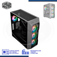 CASE COOLER MASTER TD500 MAX ARGB + REFRIGERACION LIQUIDO ATMOS 360 + FUENTE 850W GX II 80 PLUS GOLD