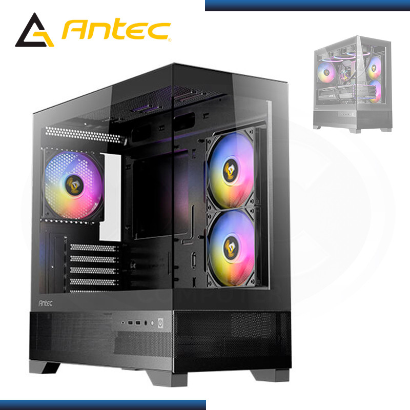 CASE ANTEC CX500M ARGB BLACK SIN FUENTE VIDRIO TEMPLADO USB 3.0/USB-C TYPE 3.2 (PN:0-761345-10143-1)