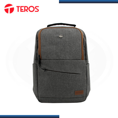 MOCHILA TEROS PARA LAPTOP GRIS MARRON TAMAÑO 15.6" (PN:TE-ACS9023)
