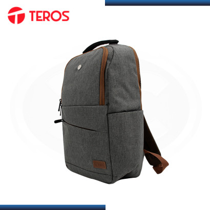 MOCHILA TEROS PARA LAPTOP GRIS MARRON TAMAÑO 15.6" (PN:TE-ACS9023)