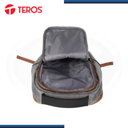 MOCHILA TEROS PARA LAPTOP GRIS MARRON TAMAÑO 15.6" (PN:TE-ACS9023)