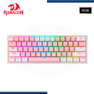 TECLADO REDRAGON FIZZ PRO K616-RGB PINK WHITE INGLES MECANICO USB-C/BLUETOOTH/WIRELESS (PN:K616-RGB-PW)