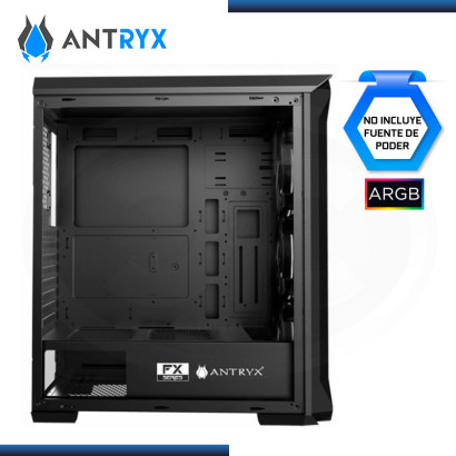 CASE ANTRYX FX SENTRY SE ARGB SIN FUENTE VIDRIO TEMPLADO USB 3.0/USB 2.0 (PN:AC-FX260SEK-T3DR)