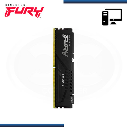 MEMORIA 16GB DDR5 KINGSTON FURY BEAST BLACK BUS 6000MHz (PN:KF560C36BBE2-16)