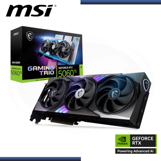 MSI GEFORCE RTX 5060Ti 8GB GDDR7 128BITS GAMING TRIO OC (PN:912-V536-022)