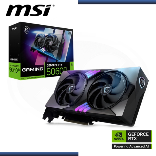 MSI GEFORCE RTX 5060Ti 8GB GDDR7 128BITS GAMING OC (PN:912-V536-026)