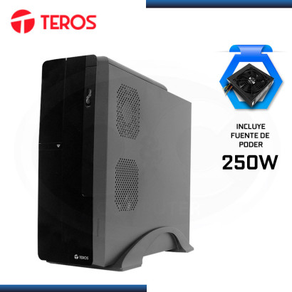 CASE TEROS TE-1039S SLIM BLACK CON FUENTE 250W USB 3.0/USB 2.0