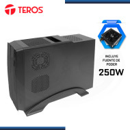 CASE TEROS TE-1039S SLIM BLACK CON FUENTE 250W USB 3.0/USB 2.0