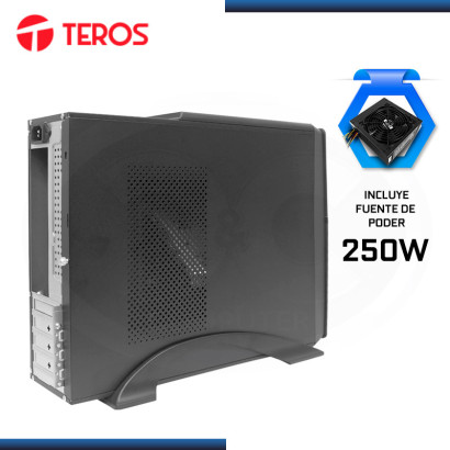 CASE TEROS TE-1039S SLIM BLACK CON FUENTE 250W USB 3.0/USB 2.0