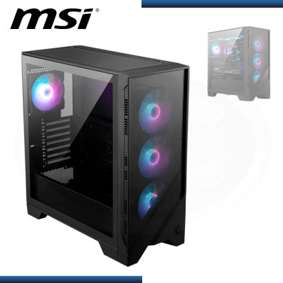 CASE MSI MAG FORGE 321R AIRFLOW ARGB BLACK SIN FUENTE VIDRIO TEMPLADO USB 3.2 (PN:306-7G23R22-HH9)