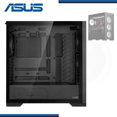 CASE ASUS TUF GAMING GT302 ARGB BLACK SIN FUENTE VIDRIO TEMPLADO USB 3.2 (PN:90DC00I0-B18000)