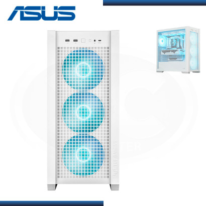 CASE ASUS TUF GAMING GT302 ARGB WHITE SIN FUENTE VIDRIO TEMPLADO USB 3.2 (PN:90DC00I3-B18000)