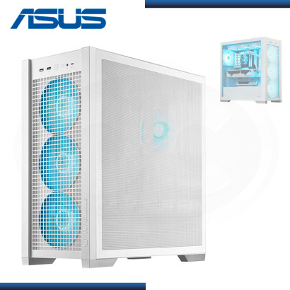 CASE ASUS TUF GAMING GT302 ARGB WHITE SIN FUENTE VIDRIO TEMPLADO USB 3.2 (PN:90DC00I3-B18000)