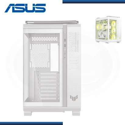 CASE ASUS TUF GAMING GT502 HORIZON WHITE SIN FUENTE VIDRIO TEMPLADO USB 3.2 (PN:90DC0093-B08020)
