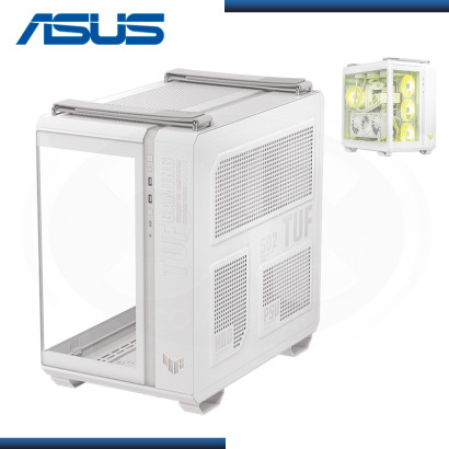 CASE ASUS TUF GAMING GT502 HORIZON WHITE SIN FUENTE VIDRIO TEMPLADO USB 3.2 (PN:90DC0093-B08020)