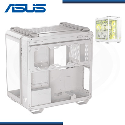 CASE ASUS TUF GAMING GT502 HORIZON WHITE SIN FUENTE VIDRIO TEMPLADO USB 3.2 (PN:90DC0093-B08020)