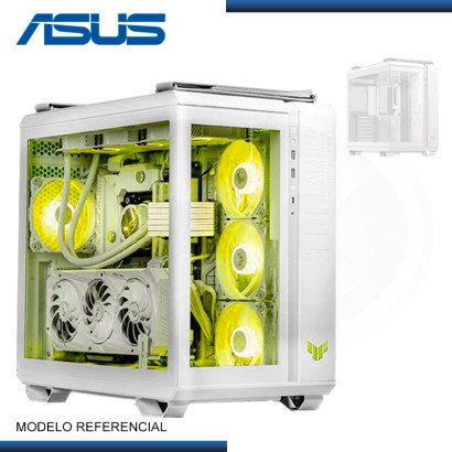 CASE ASUS TUF GAMING GT502 HORIZON WHITE SIN FUENTE VIDRIO TEMPLADO USB 3.2 (PN:90DC0093-B08020)