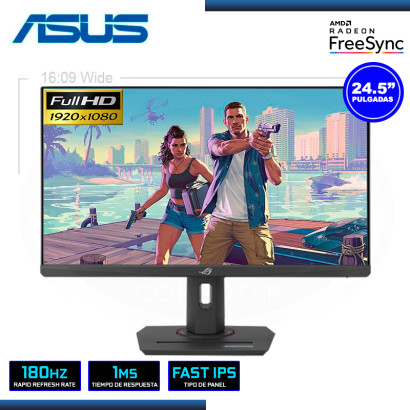 MONITOR LED 24.5" ASUS ROG STRIX  XG259CS BLACK 1920x1080 HDMI DP 1MS/180Hz/AMD RADEON FREESYNC (PN:90LM0AM0-B013B0)