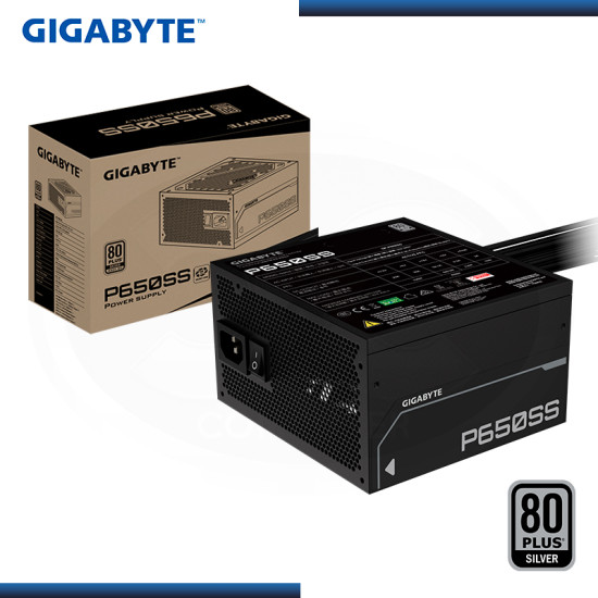 FUENTE GIGABYTE P650SS 650W BLACK 80 PLUS SILVER (PN:GP-P650SS)