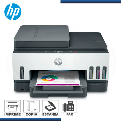 IMPRESORA HP SMART TANK 790 MULTIFUNCIONAL WIFI/USB/ETHERNET CON SISTEMA CONTINUO (PN:4WF66A AKY)