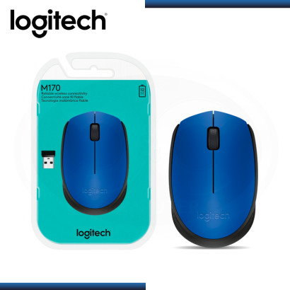 MOUSE LOGITECH M170 BLUE BLACK WIRELESS (PN:910-004800)