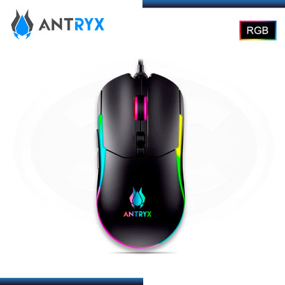 MOUSE ANTRYX M660 RGB BLACK 7,200 DPI CONEXIÓN WIRED USB (PN:AGM-M660KK)