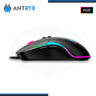 MOUSE ANTRYX M660 RGB BLACK 7,200 DPI CONEXIÓN WIRED USB (PN:AGM-M660KK)