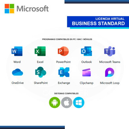 MICROSOFT 365 ESD BUSINESS STANDARD LICENCIA VIRTUAL ESPAÑOL 12 MESES 1 USUARIO (PN:KLQ-00219)