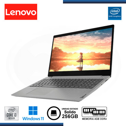 LAPTOP LENOVO IDEAPAD 3 14IML05 CORE I3-10110U/PANTALLA 14"/MEMORIA 4GB DDR4/SSD 256GB/WIN 11H ESPAÑOL (PN:81WA00Q2LM)