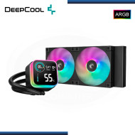 DEEPCOOL LQ240 ARGB BLACK CON PANTALLA LCD REFRIGERACION LIQUIDO AMD/INTEL (PN:R-LQ240-BKLSMW-G-1)