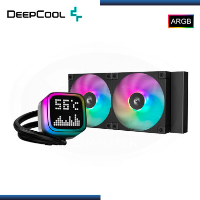 DEEPCOOL LP240 ARGB BLACK CON PANTALLA LCD REFRIGERACION LIQUIDO AMD/INTEL (PN:R-LP240-BKMSNC-G-1)