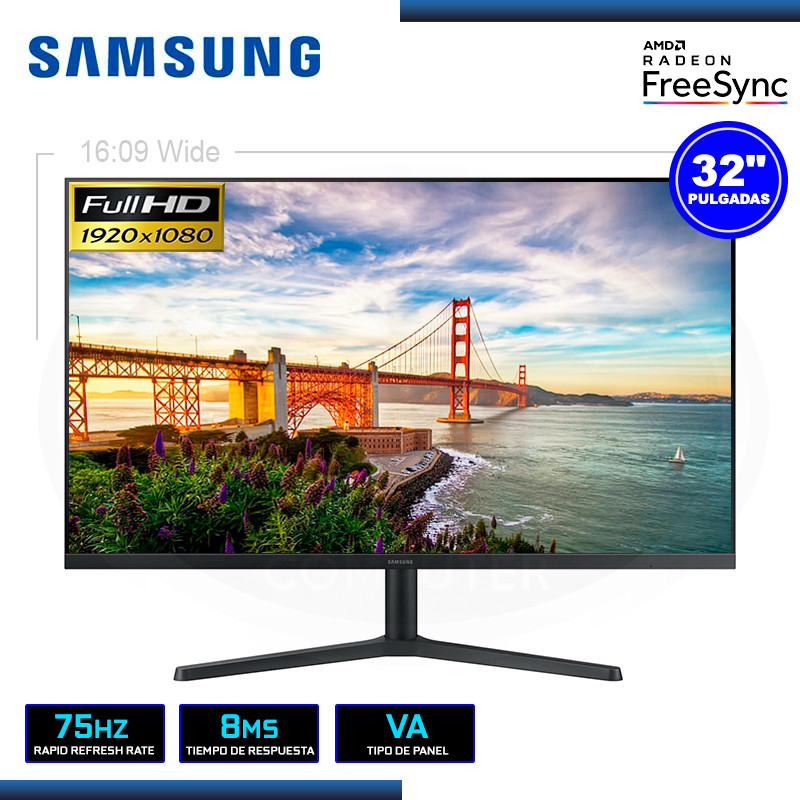 MONITOR LED 32" SAMSUNG LS32B300NWNXGO 1920x1080 HDMI DP 8MS/75Hz/FREESYNC