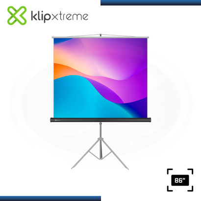 ECRAN KLIP XTREME KPS-102B PANTALLA 86" (1.72mm x 1.30mm) CON TRIPODE RETRACTIL