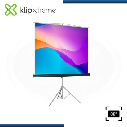 ECRAN KLIP XTREME KPS-102B PANTALLA 86" (1.72mm x 1.30mm) CON TRIPODE RETRACTIL