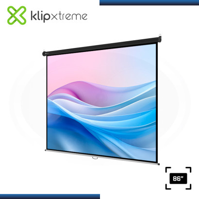 ECRAN KLIP XTREME KPS-501 PANTALLA 86" (1.72mm x 1.30mm) DE PARED MOTORIZADA CON CONTROL REMOTO